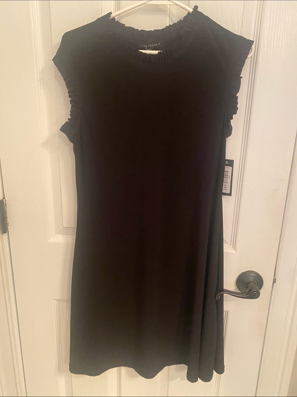 Sleeveless Black Ruffle-Trim Shift Dress - TOPSHOP